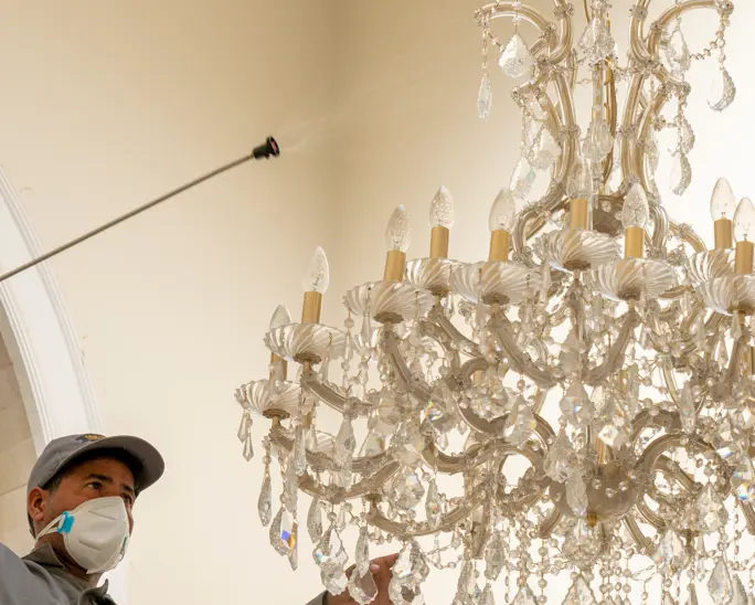 Comprehensive cleanliness (chandelier)